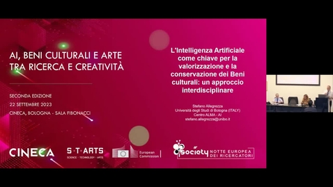 Miniatura per la voce L'Intelligenza Artificiale come chiave per la valorizzazione e la conservazione dei Beni culturali: un approccio interdisciplinare